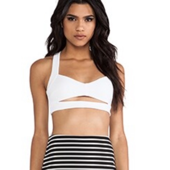 NEW NOOKIE WHITE STRAPPY CUT OUT CROP TOP BRALETTE BRA TOP SUPER SEXY rare - Picture 2 of 5